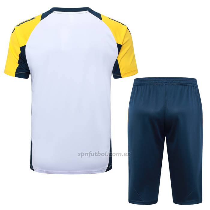 Chandal del Real Madrid Manga Corta 2024-2025 Blanco - Pantalon Corto